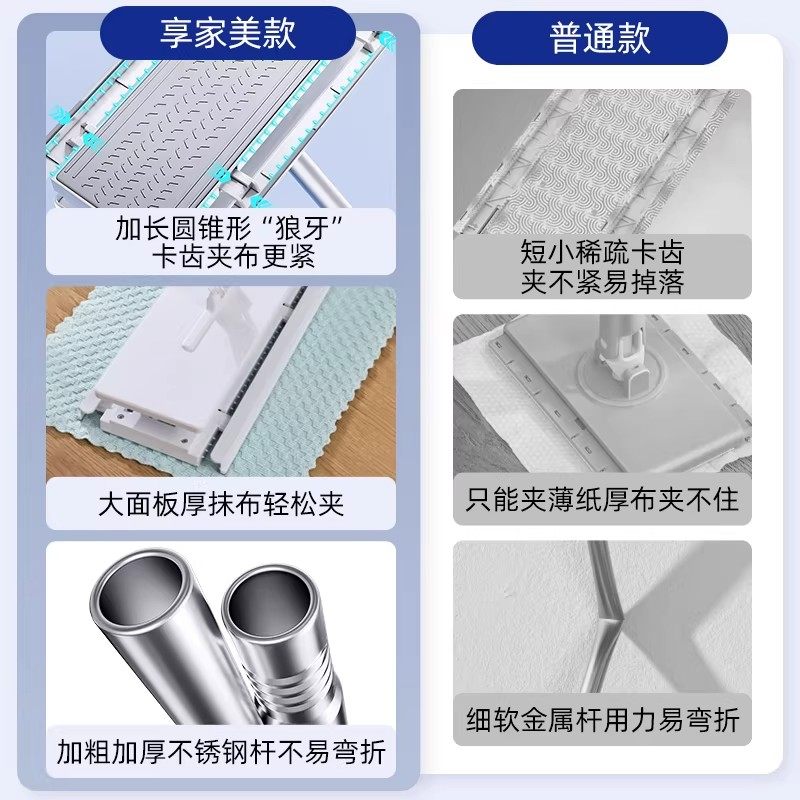 洗脸巾拖把自动可夹抹布懒人家用一拖专用免手洗多功能拖地神器净,淘宝优惠券,粉丝福利购,淘宝优惠卷