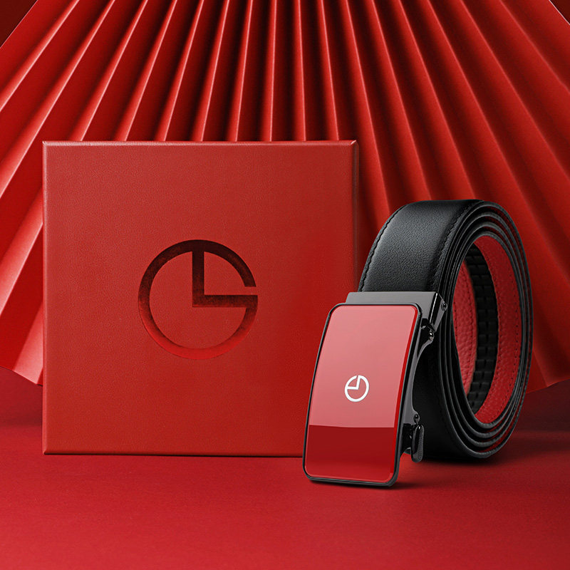 金利来不锈钢头层牛皮商务百搭皮带 金利来腰带/皮带/腰链