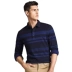 Jin Lilai áo thun nam sọc cotton dài tay nam thu đông và kinh doanh thanh niên giản dị - Polo áo phông polo Polo