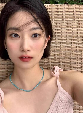 韩国博主fever同款ins风串珠细项链女简约小众设计感叠戴锁骨链