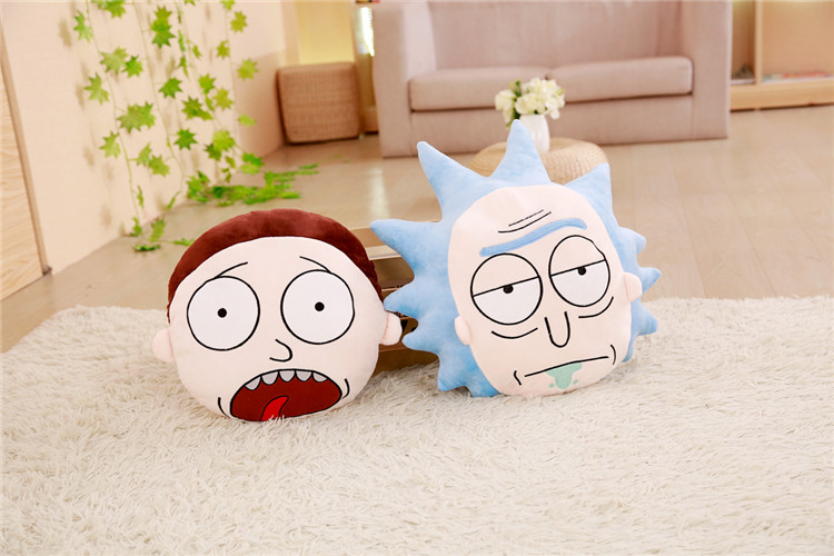 瑞克和莫蒂Rick and Morty动漫人物抱枕玩偶头像公仔周边布娃娃-图2