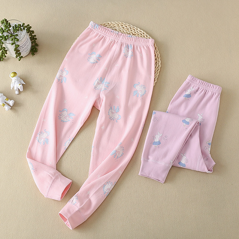 君秀小彩虹女童秋裤2021新款纯棉单条衬裤儿童棉毛裤女孩家居裤子,淘宝优惠券,粉丝福利购,淘宝优惠卷