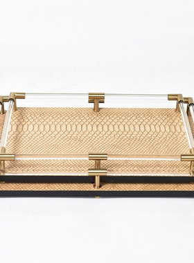 轻奢风亚克力托盘售楼处软装饰品