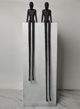 抽象长腿别墅轻奢风仿真人物雕塑