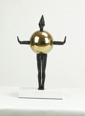 大理石书房卡通人物艺术风摆件