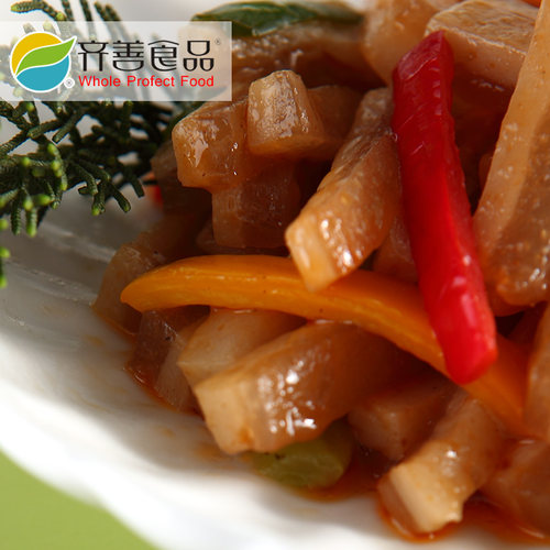 冷冻品齐善素食 素爽肚 魔芋制品仿荤素猪肚滑嫩爽口斋菜 - 图1