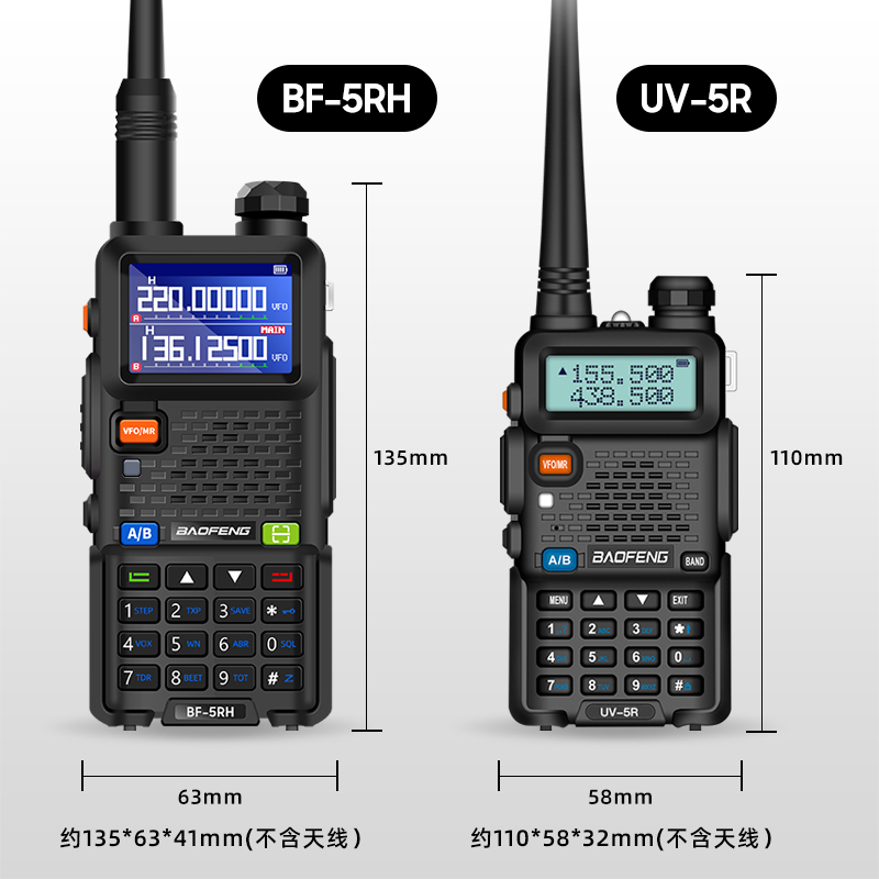 宝锋BF-5RH对讲机超远距离手持机户外小型大功率饭店用迷你对讲器-图2