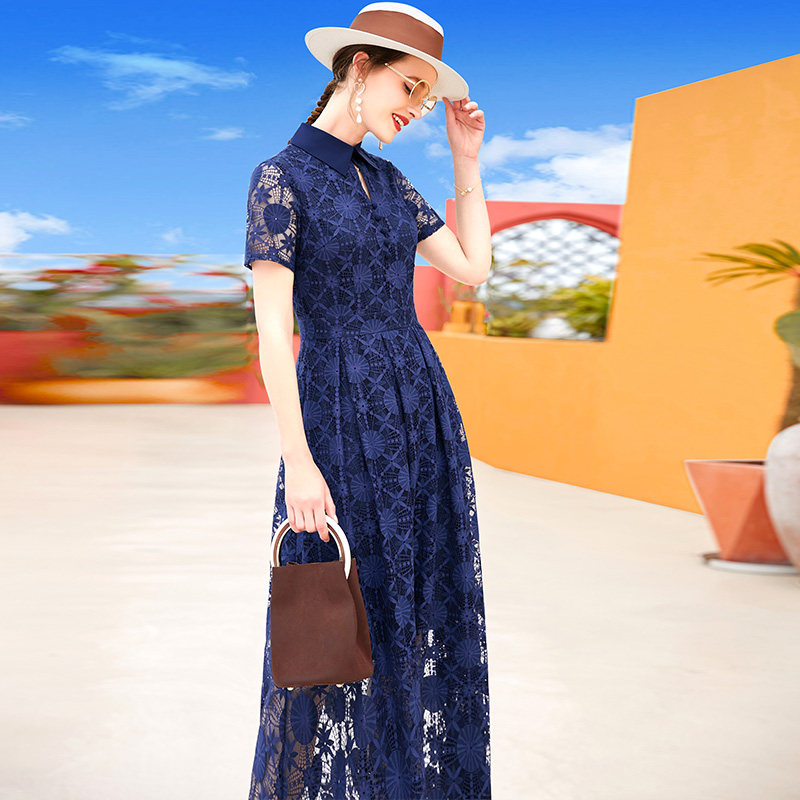 2022长款女夏高端奢华气质感连衣裙 帝弗润驰连衣裙