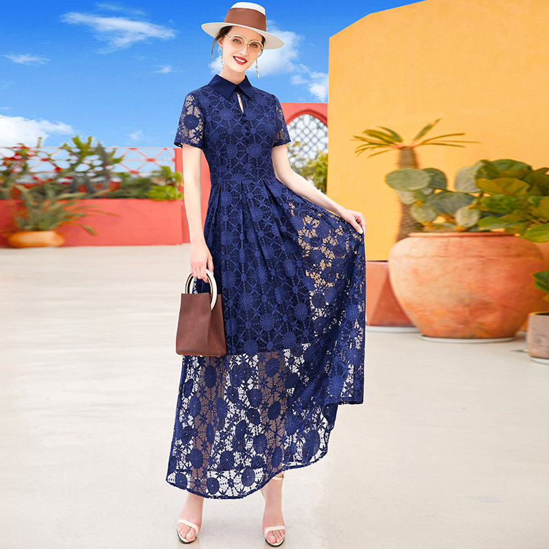 2022长款女夏高端奢华气质感连衣裙 帝弗润驰连衣裙