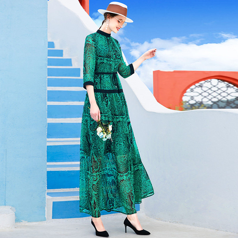 帝弗润驰新款春夏长款高端奢华长裙 帝弗润驰连衣裙