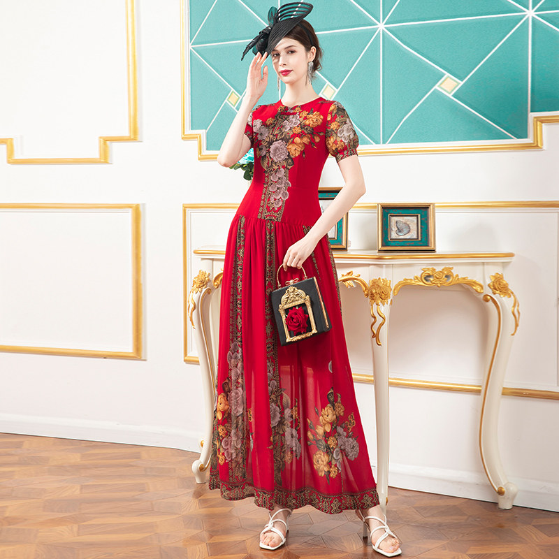 帝弗润驰春装长袖长款轻奢女连衣裙 帝弗润驰连衣裙