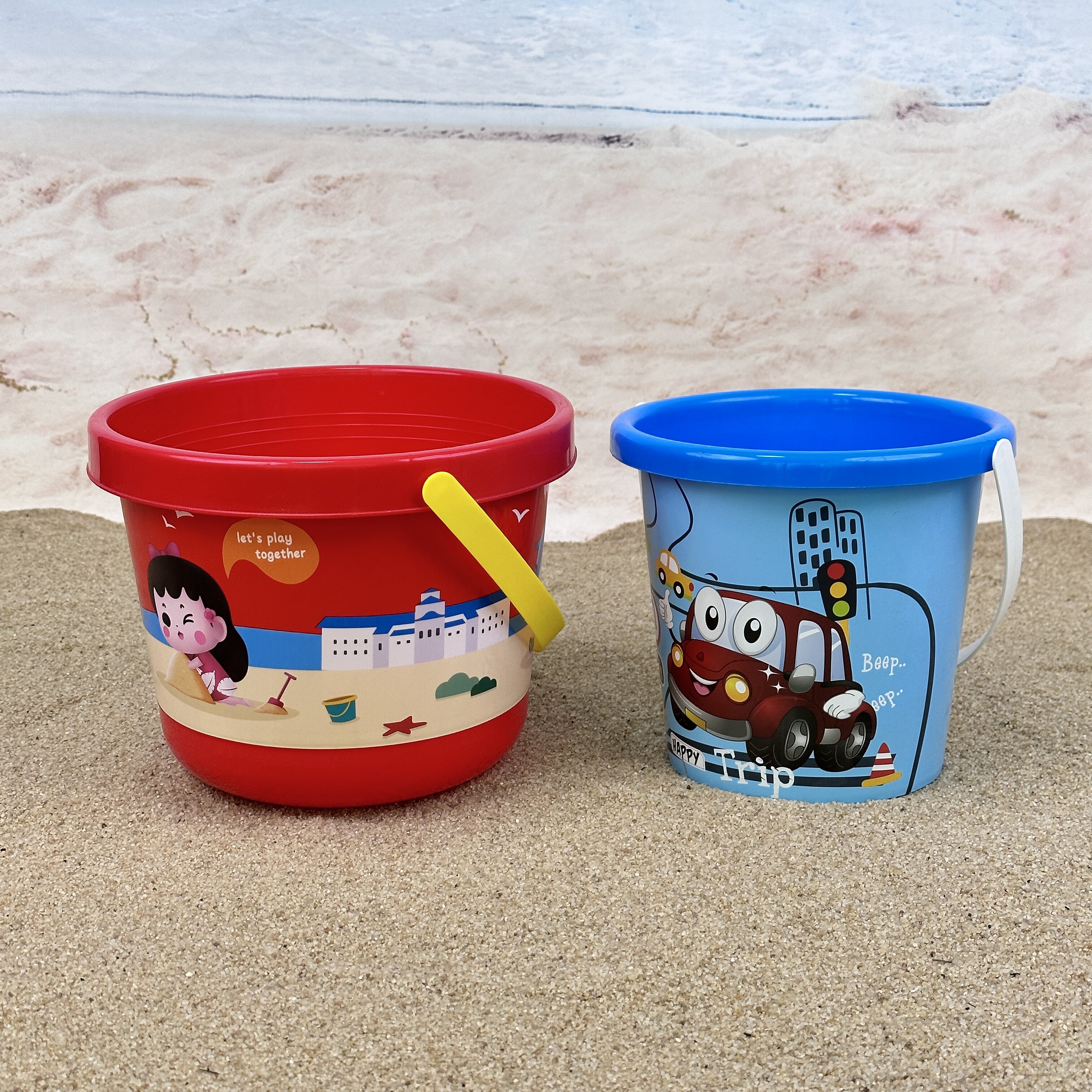 儿童塑料沙滩桶加厚耐摔玩水小桶玩沙玩具幼儿园城堡男孩幼儿园,淘宝优惠券,粉丝福利购,淘宝优惠卷