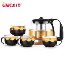 Heat Resistant Glass Teapot Home Tea Bar Tea Bar Black Tea Suit Flower Tea Pot Tea Water Cup Filter Tea Pot Tea Maker