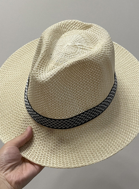 草帽休闲出游田园男夏季卷边透气