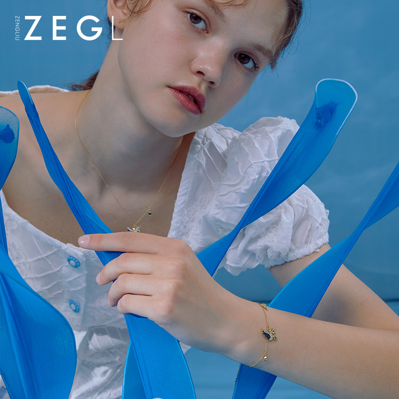 ZEGL925纯银彩虹独角兽手链女生轻奢小众情侣生日礼物送女友闺蜜 - 图1