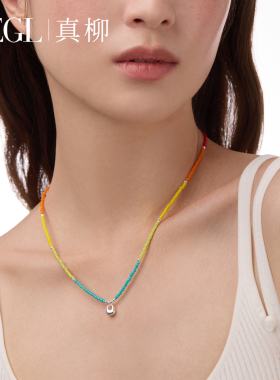 多巴胺夏日小项链小福袋吊坠颈链