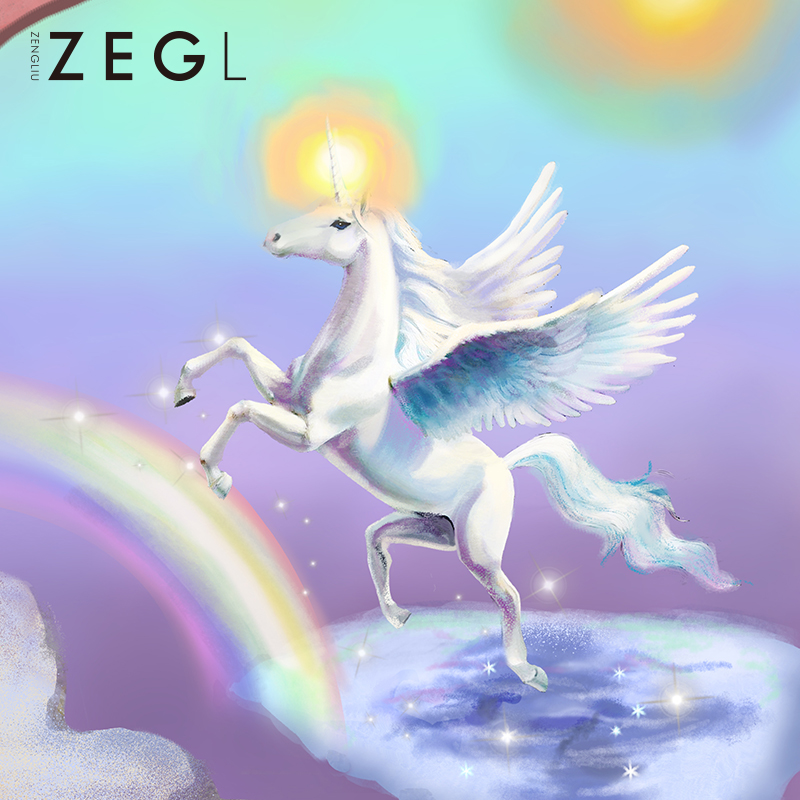 小众设计手饰女森系甜美网红流行饰品 银彩虹独角兽手链 ZEGL925 ins 小众设计手饰女森系甜美网红流行饰品 银彩虹独角兽手链 ZEGL925 ins
