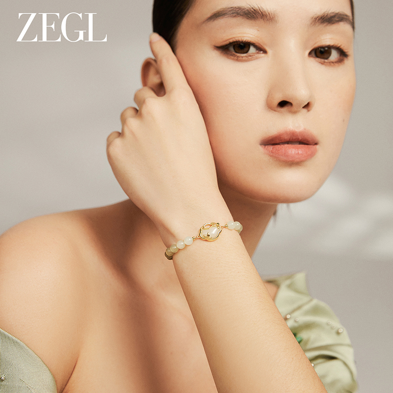 ZEGL设计师925银和田玉手串女款2025新款如意手链手饰品生日礼物