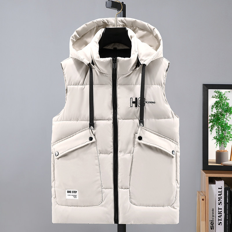男士羽绒棉马甲秋冬大口袋外穿活帽棉坎肩保暖时尚帅气厚款棉背心,淘宝优惠券,粉丝福利购,淘宝优惠卷