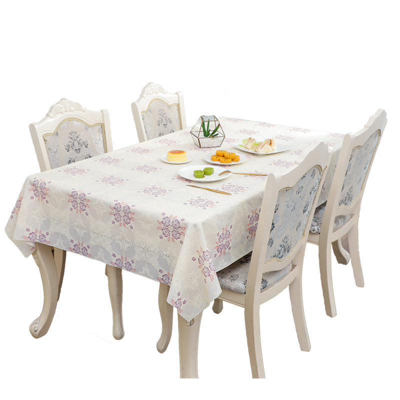 Thickened European PVC tablecloth oil-proof and stain-resistant square tablecloth rectangular table mat no-wash plastic coffee table fabric