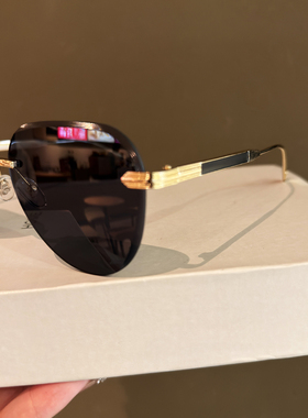 金属框太阳镜女时尚高级感轻奢防紫外线墨镜遮阳2025新款无框切边