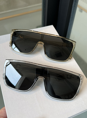 一体式墨镜男女高级感2024新款白色网红潮流情侣太阳眼镜大脸显瘦