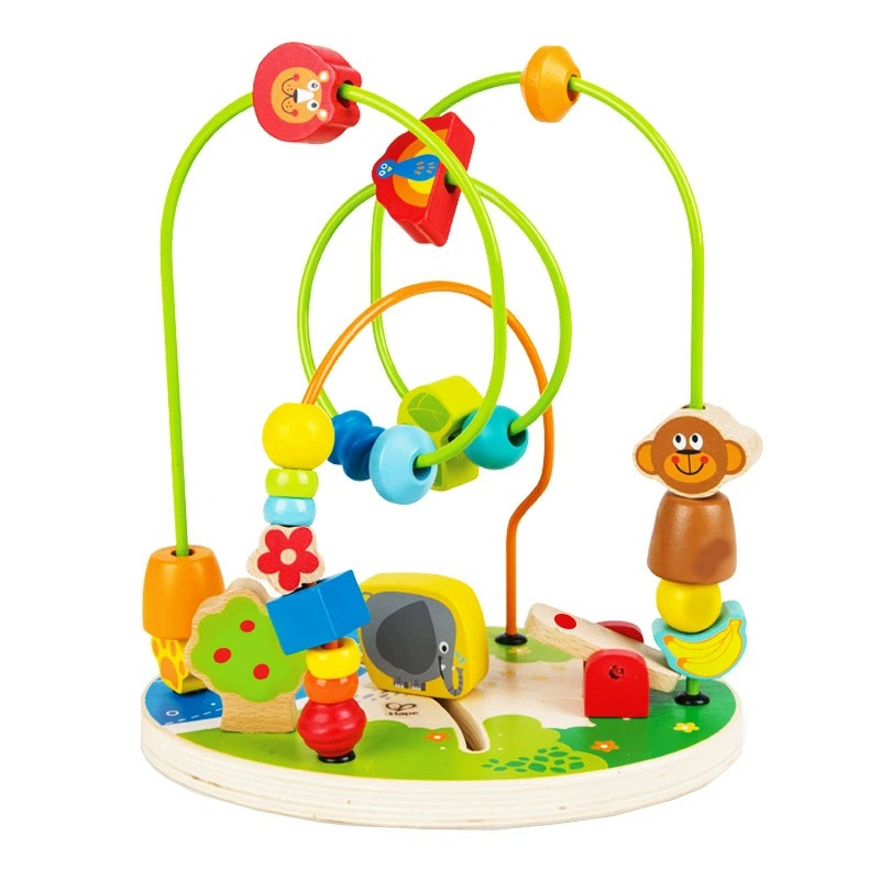 Hape森林游乐园绕珠1-3-6周岁宝宝婴儿智力大号串珠儿童益智玩具