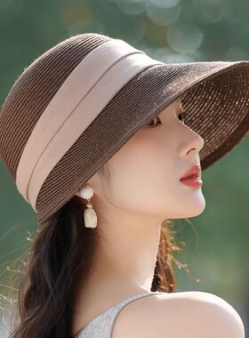 优雅赫本风夏季防晒遮阳帽子女2025年夏天高档帽子渔夫帽鸭舌帽