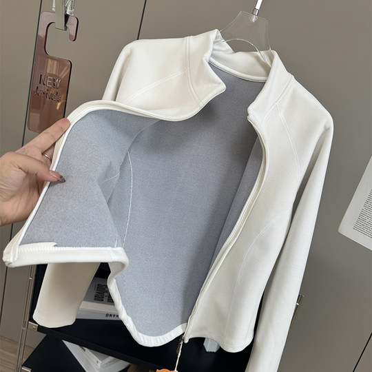 LU同款！石墨烯小蛮腰~亲肤摇粒绒双面绒保暖开衫外套夹克女秋冬