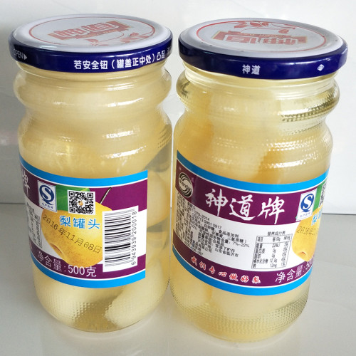 整箱神道牌梨罐头甘甜脆爽罐头梨休闲零食新鲜水果雪梨罐头玻璃瓶 - 图2