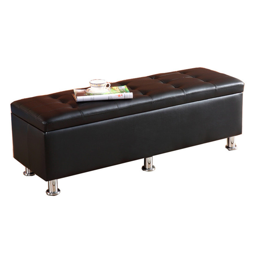 服装店换鞋凳实木试衣间储物凳更衣室长条收纳沙发皮凳床尾凳可坐 - 图3