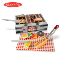 American Melissa Doug Wooden Barbecue Game Suit Over Home Toy Kitchen Emulation Food