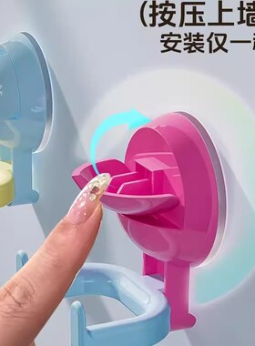 多巴胺双头吸盘挂钩免打孔轻奢超强力承重粘钩浴室洗脸巾卫生挂钩