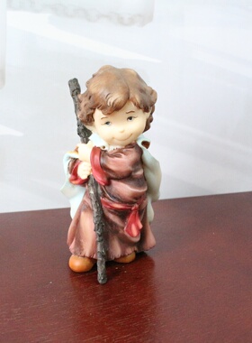 外贸出口尾货可爱美式乡村男孩女孩圣诞节摆件花园露台园艺装饰品