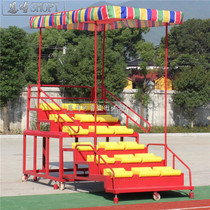 18 seats with rain shed mobile telescopic end point Referee Bench stands at the end of the Taiwan Athletics Competition