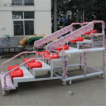 Outdoor telescopic 12 seat end Timing Bench end Referee Desk Mobile Chorus stands for the rest of the bench Bench Seat