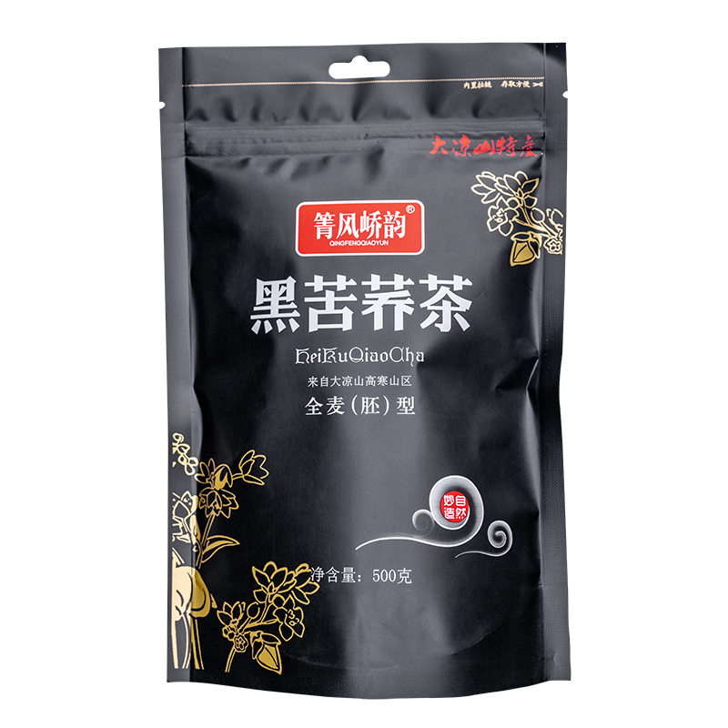 四川大凉山黑苦荞茶全胚芽茶500g袋装荞麦茶代用茶箐风峤韵浓香型 - 图3