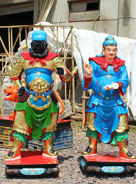 厂家直销树脂周仓关平左右护法