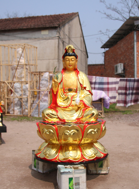 树脂玻璃钢观音寺庙摆件