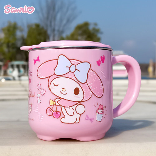 凯蒂猫儿童喝水杯宝宝不锈钢牛奶杯幼儿园迪士尼美乐蒂杯子家用 - 图2