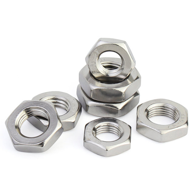 Thin nuts fine teeth thin nut gold over 304 stainless steel
