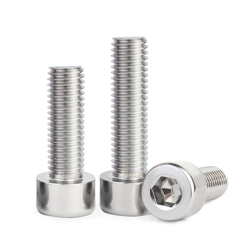 304/316光滑面圆柱头内六角螺丝钉光头无滚花螺栓钉M2M3M5M6M8mm - 图2