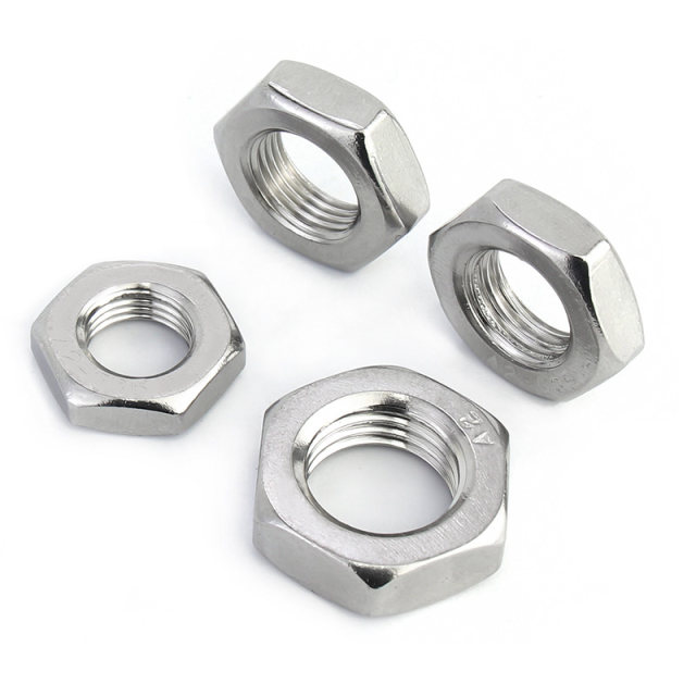 Thin nuts fine teeth thin nut gold over 304 stainless steel