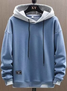 假两件卫衣男潮流薄款休闲宽松连帽外套Men's hooded sweatshirt