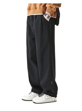 直筒休闲裤子春季新款纯色简约阔腿裤男士宽松Men's Jeans pants