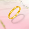 Saturday Fortune Gold 5G denominated solid gold simple shiny bead edge ring women's ring holiday gift