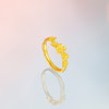 Saturday Blessing Gold Ring Women's Priced Pure Gold Winter Flower Ring Bracelet for Girlfriend as a Holiday Gift