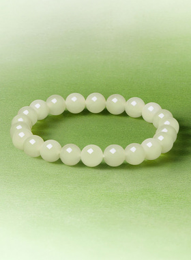 周六福玉石手串女款玉石和田青玉手链官方旗舰店送女友新年礼物