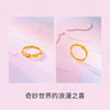 Saturday blessing gold-denominated 5G pure gold bow waltz ring girl's thoughts series holiday gift