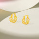 Saturday Fortune Yellow 18K Gold Stud Earrings for Women AU750 Colorful Gold Sweet 520 Gift for Girlfriend